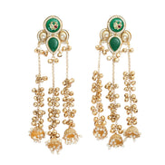 Ethnical Floral Enchnated Mehendi Plated Earrings