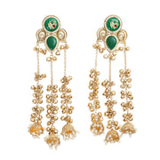 Ethnical Floral Enchnated Mehendi Plated Earrings