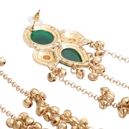 Ethnical Floral Enchnated Mehendi Plated Earrings