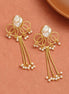 Spiral Gemstone Gold Plated Earrings