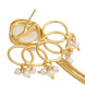 Spiral Gemstone Gold Plated Earrings