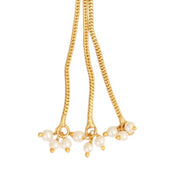 Spiral Gemstone Gold Plated Earrings
