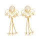 Spiral Gemstone Gold Plated Earrings
