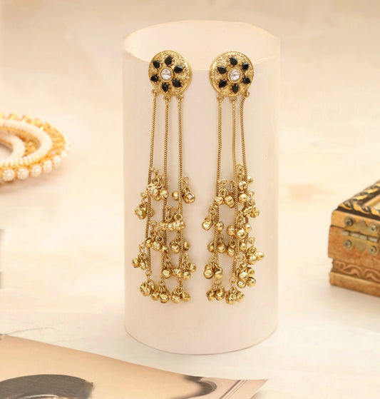Bloom Petals Mehendi Plated Earrings