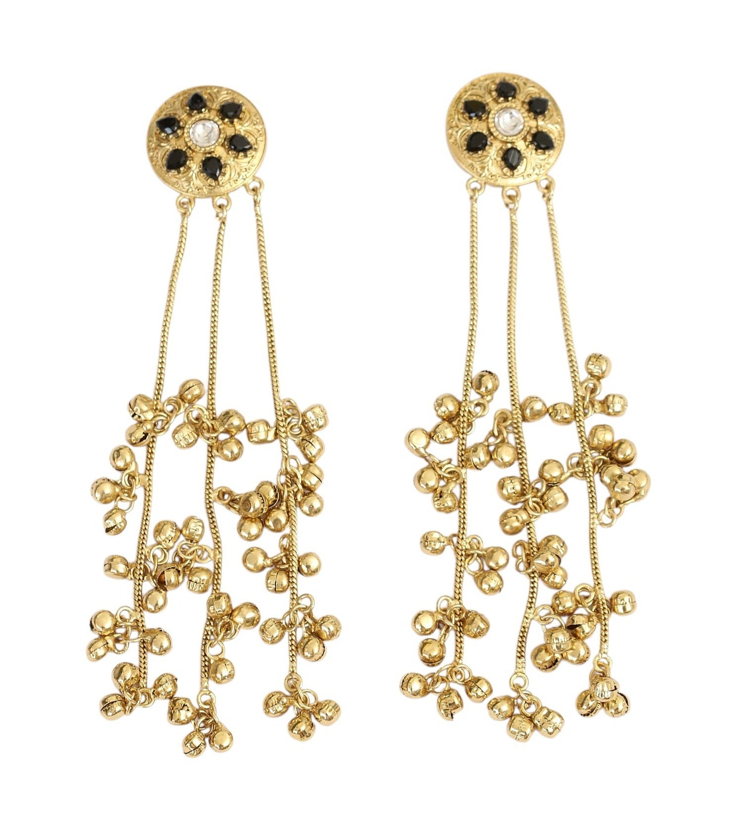 Bloom Petals Mehendi Plated Earrings