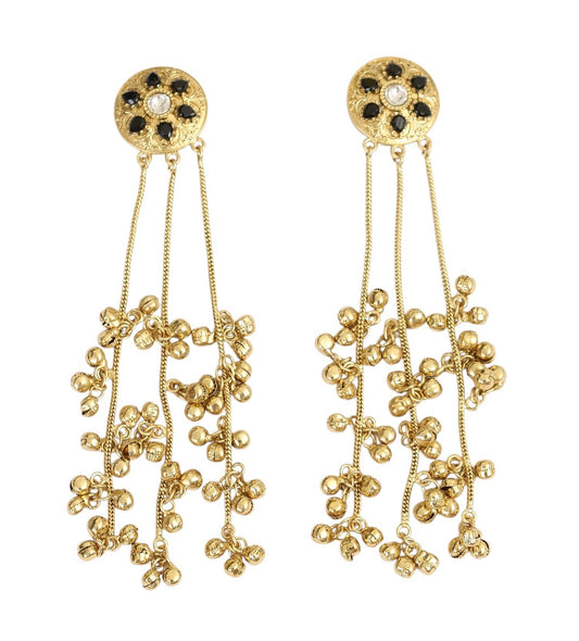 Bloom Petals Mehendi Plated Earrings