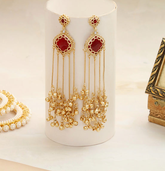 Luxury Cascading Gold Plated Earrings