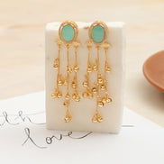 Oval Loop Gold Plated Earrings