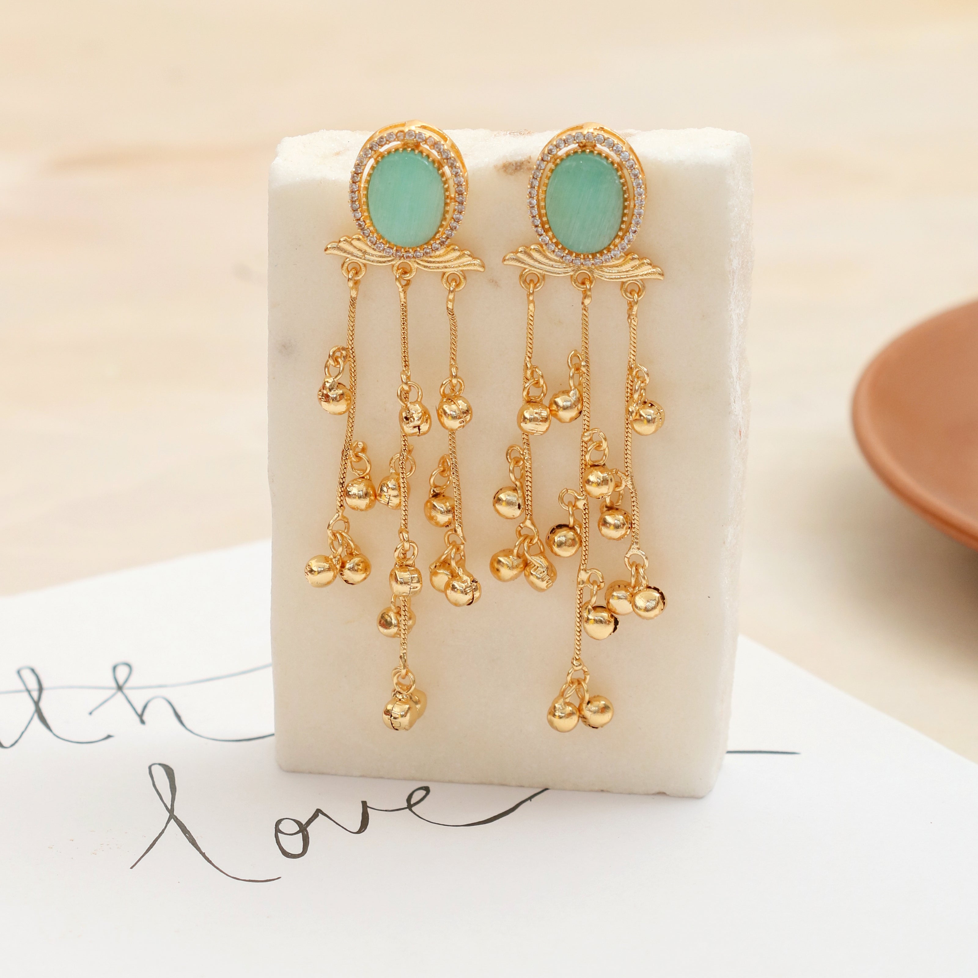 Oval Loop Gold Plated Earrings