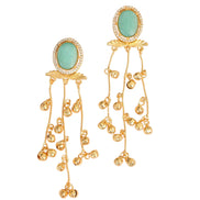 Oval Loop Gold Plated Earrings