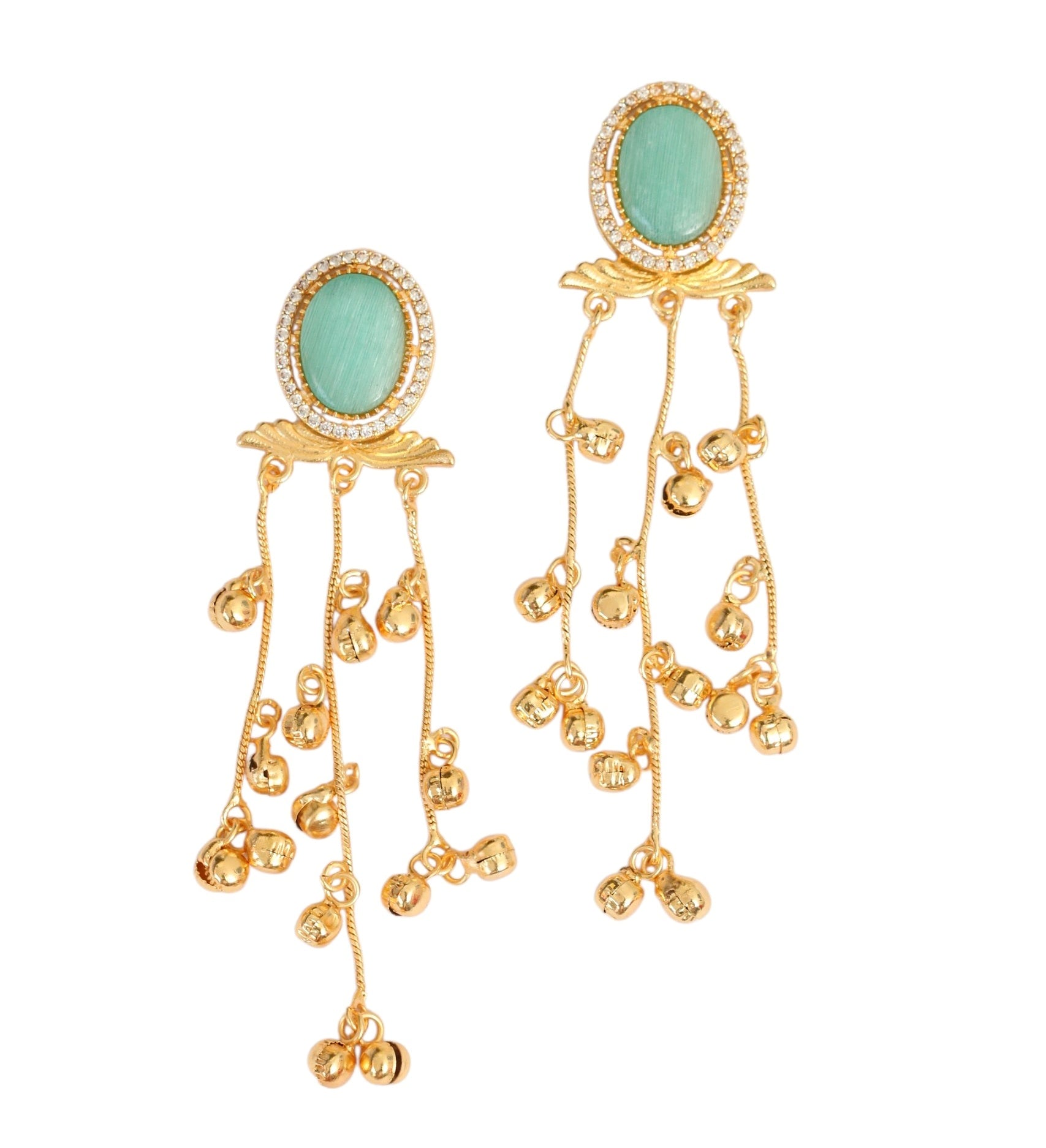 Oval Loop Gold Plated Earrings