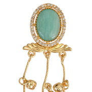 Oval Loop Gold Plated Earrings
