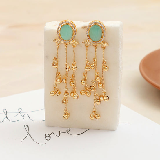 Oval Loop Gold Plated Earrings
