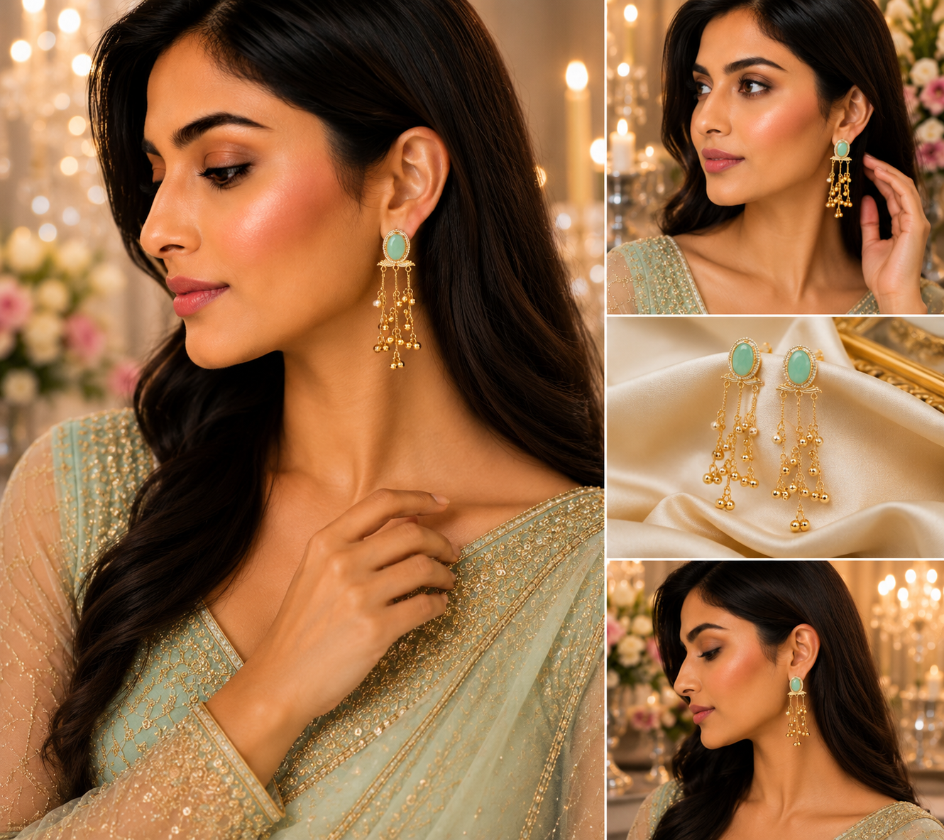 Oval Loop Gold Plated Earrings