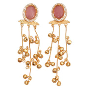 Oval Loop Gold Plated Earrings