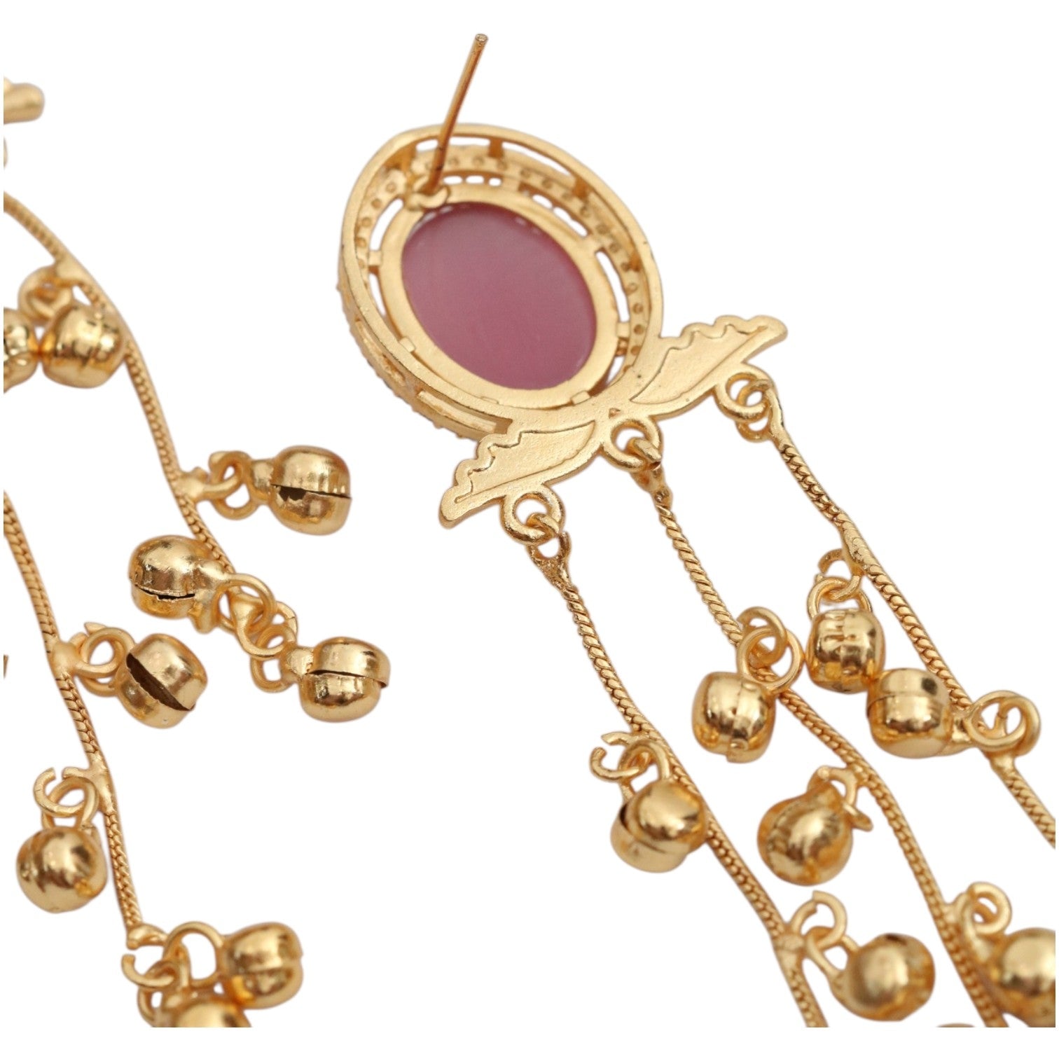 Oval Loop Gold Plated Earrings