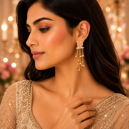Oval Loop Gold Plated Earrings
