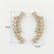 Adorned Curved Mehendi Plated Ear Cuffs