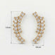 Adorned Curved Mehendi Plated Ear Cuffs