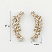 Adorned Curved Mehendi Plated Ear Cuffs