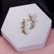 Mehendi Plated Curved Crystal Ear Cuffs