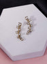 Mehendi Plated Curved Crystal Ear Cuffs