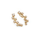 Mehendi Plated Curved Crystal Ear Cuffs