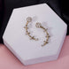 Mehendi Plated Floral Vine Crystal Ear Cuffs
