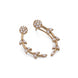Mehendi Plated Floral Vine Crystal Ear Cuffs