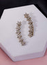 Mehendi Plated Floral Crystal Ear Cuffs