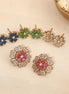 Floral Enchanted Mehendi Plated Changeable Earrings