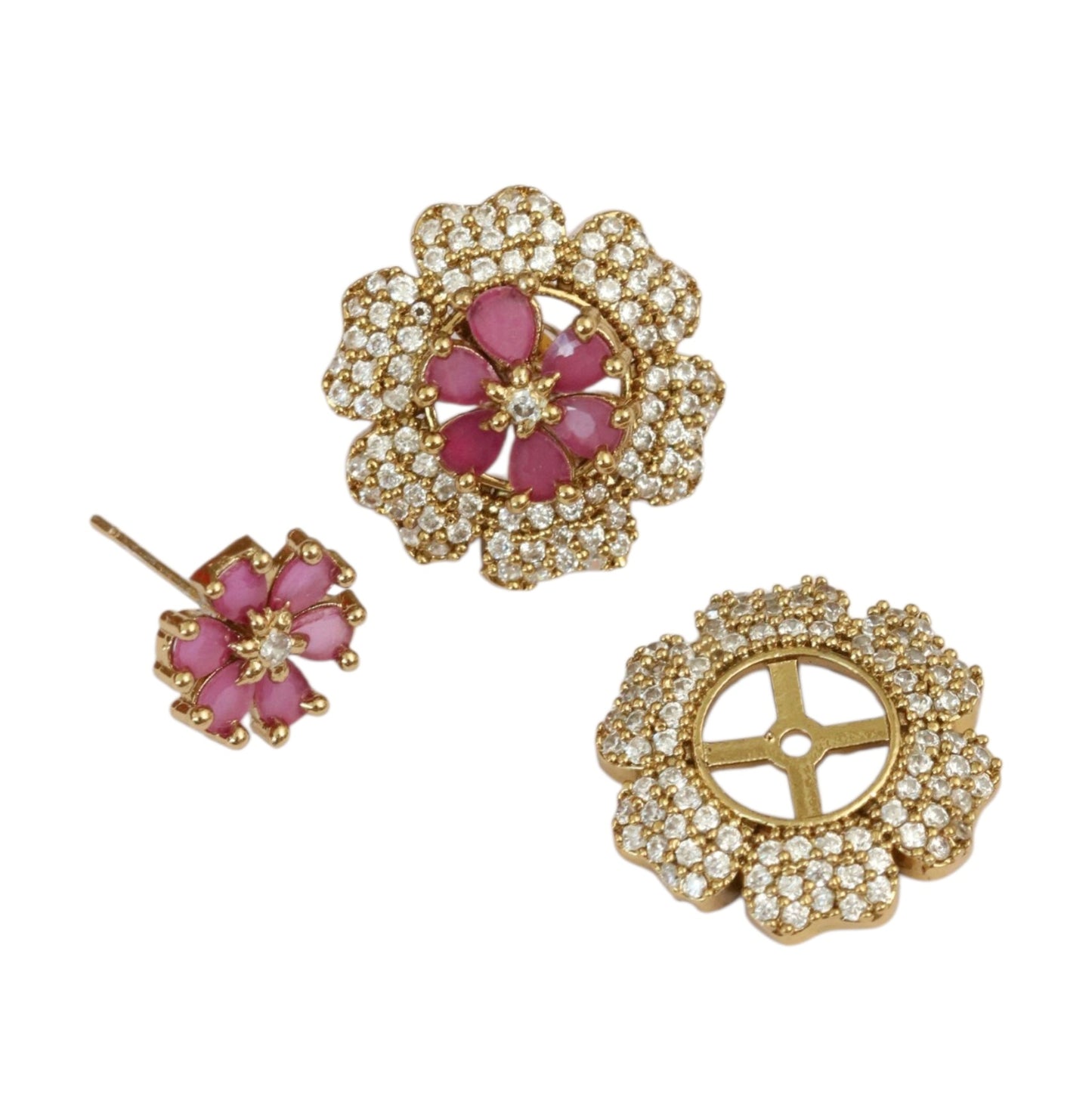 Floral Enchanted Mehendi Plated Changeable Earrings