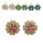 Floral Enchanted Mehendi Plated Changeable Earrings