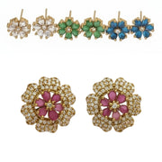 Floral Enchanted Mehendi Plated Changeable Earrings