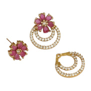 Glorious Floret Mehendi Plated Changeable Earrings