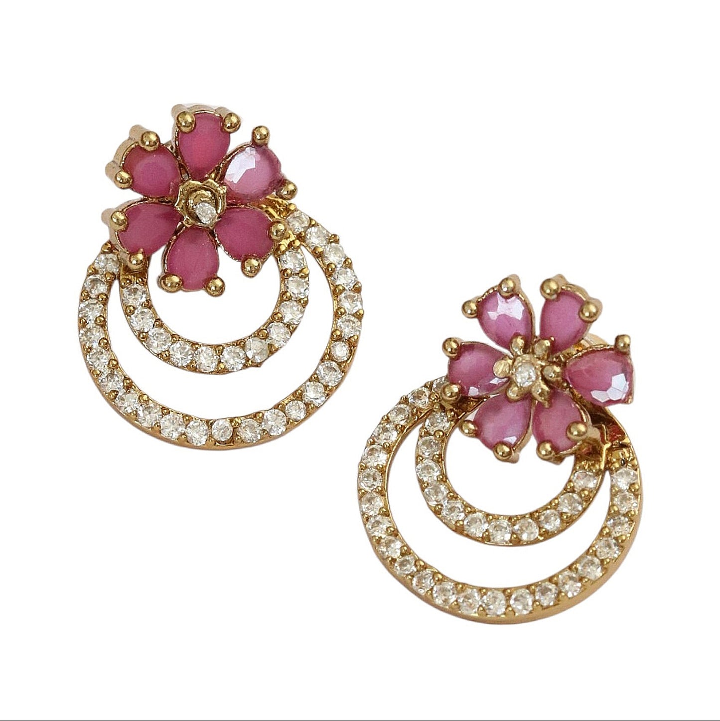 Glorious Floret Mehendi Plated Changeable Earrings