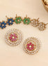 Floral Enchnated Mehendi Plated Changeable Earrings