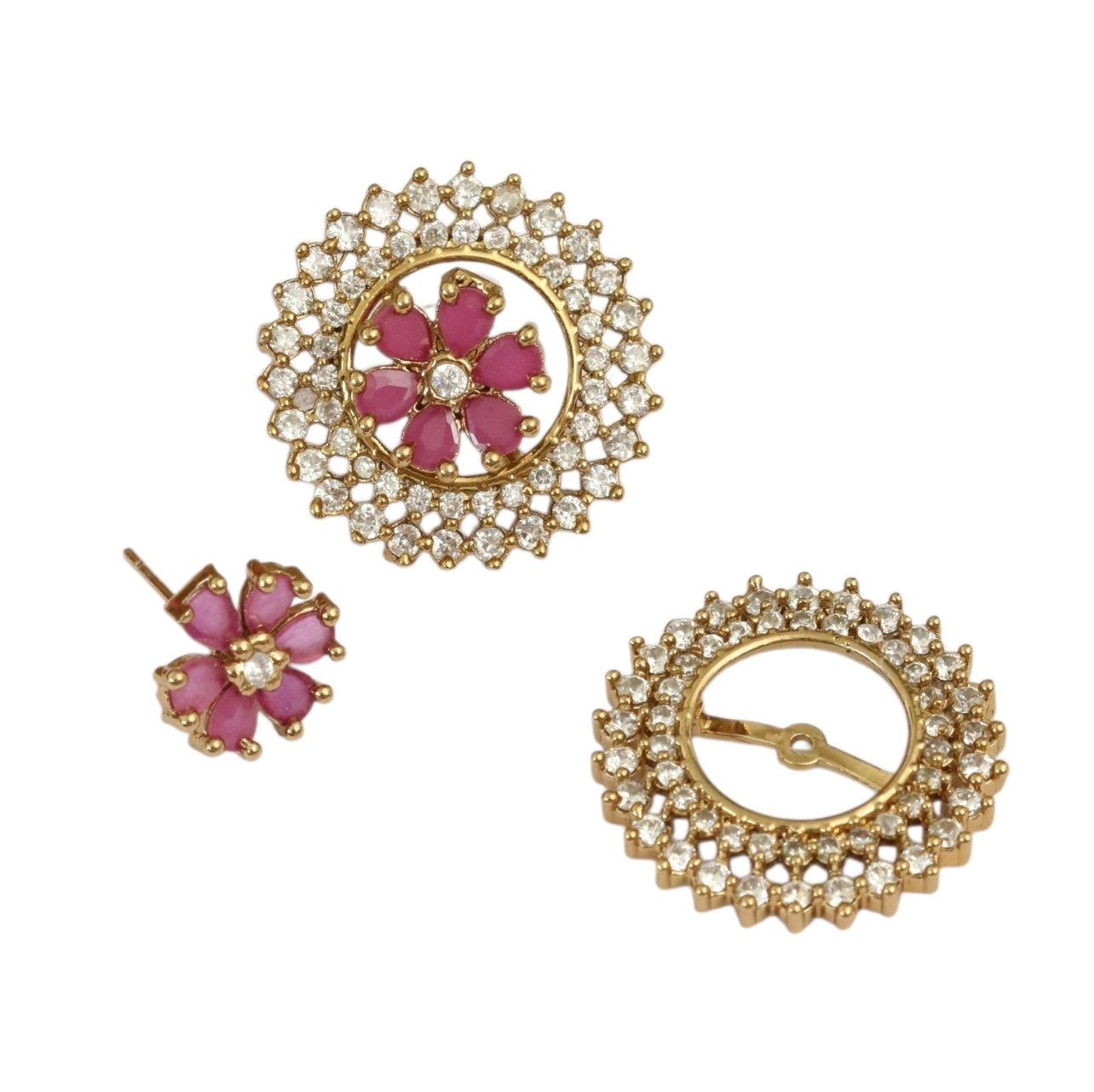 Floral Enchnated Mehendi Plated Changeable Earrings