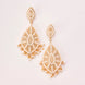 Elegant White Beaded Chandelier Gold Plated Earrings