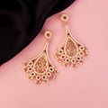 Chandbali Beaded Gold Plated Earrings