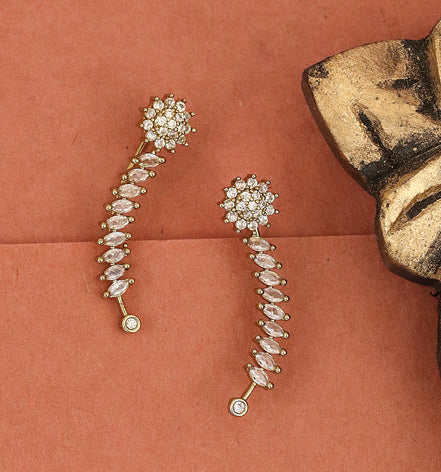 Mehendi Plated Elegant Floral Vine Ear Cuffs