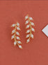 Gold Plated Botanical Vine Dangle Ear Cuffs