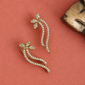 Mehendi Plated Graceful Floral Curve Ear Cuffs