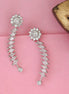 Rhodium Plated Elegant Floral Vine Ear Cuffs