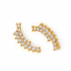 Gold Plated Round CZ Cluster Pattern Ear Cuffs