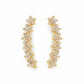 Gold Plated Floral Cluster Crystal Ear Cuffs
