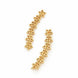 Gold Plated Floral Cluster Crystal Ear Cuffs