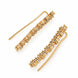Gold Plated Floral Cluster Crystal Ear Cuffs