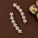 Gold Plated Floral Cluster Crystal Ear Cuffs