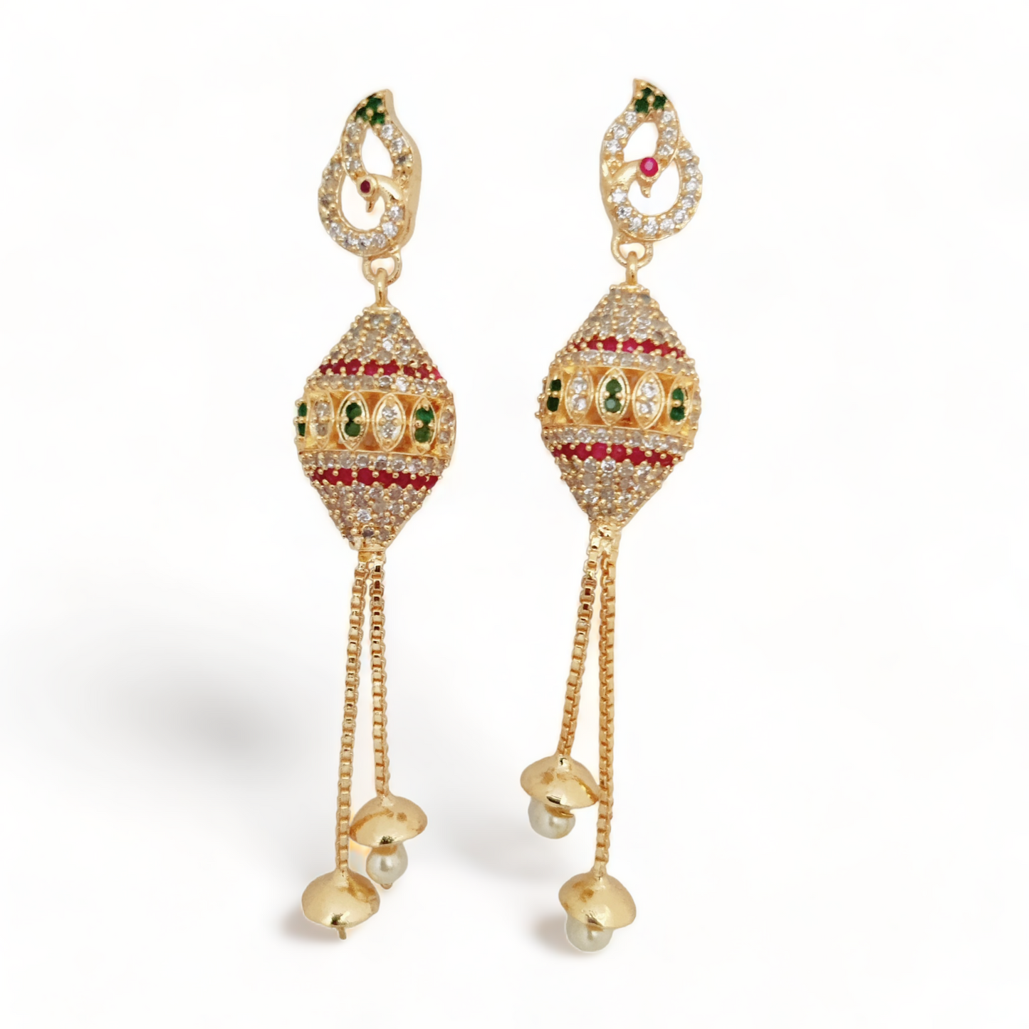 Enchanted Tricolor Gleam Earrings - Opal Touch